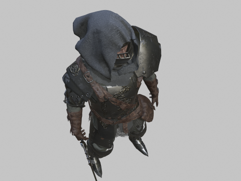 Hooded Knight 3D Model