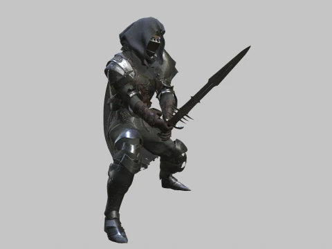 兜帽骑士 3D 模型