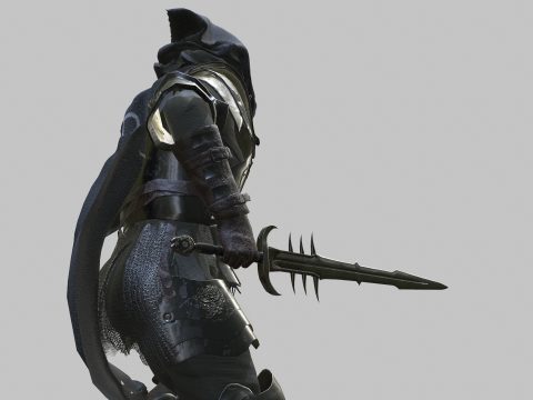 Hooded Knight 3D Model