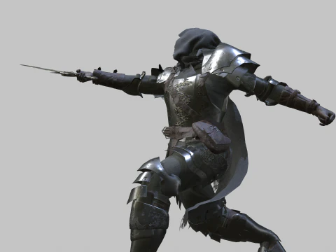 兜帽骑士 3D 模型