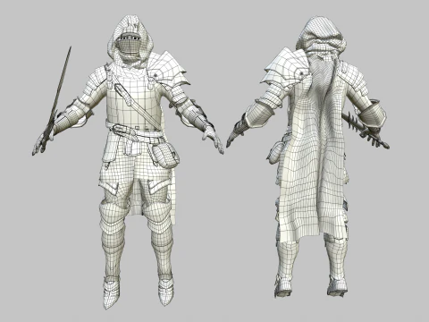 兜帽骑士 3D 模型