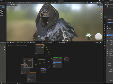 Hooded Knight 3D Model