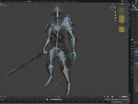 兜帽骑士 3D 模型