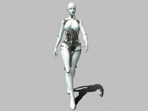 Gadis Android Model 3D