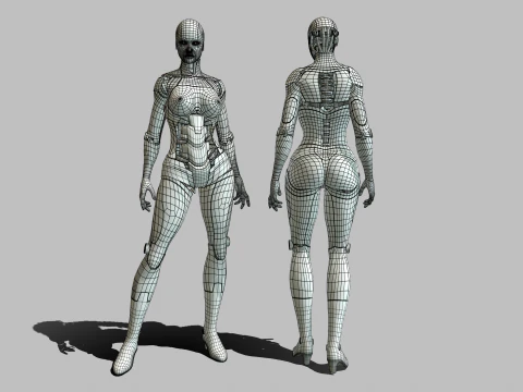 Android-M&auml;dchen 3D Modell
