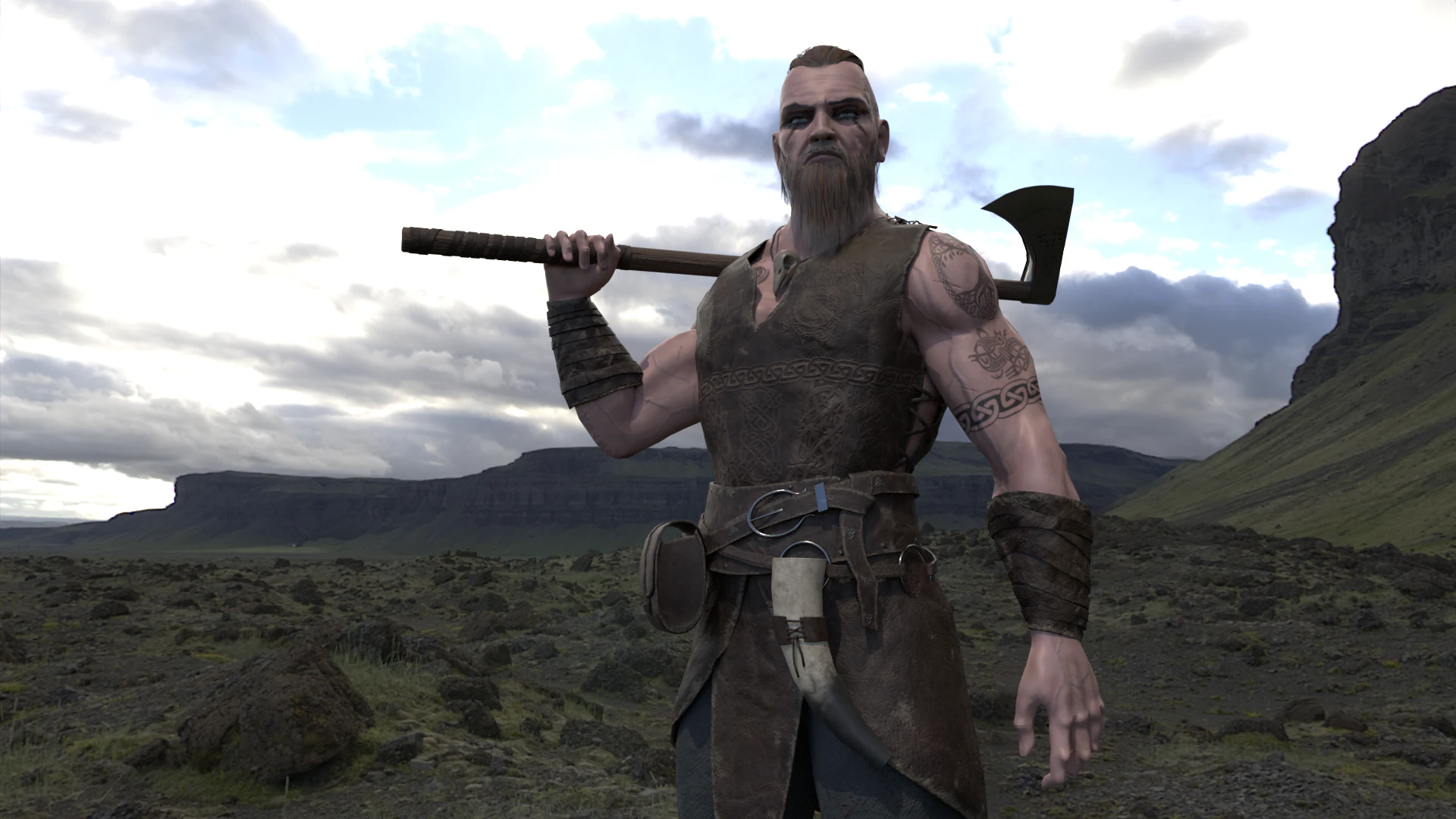 维京狂战士 3D 模型 .c4d .max .obj .3ds .fbx .stl .blend 