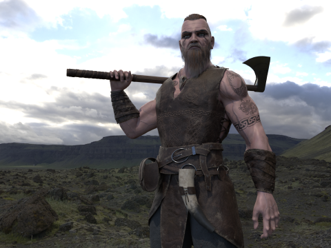 Viking Berserker 3D Model