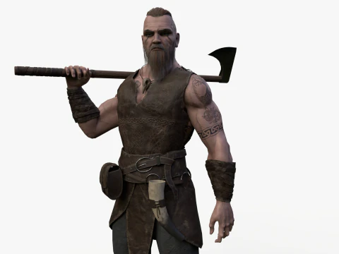 维京狂战士 3D 模型