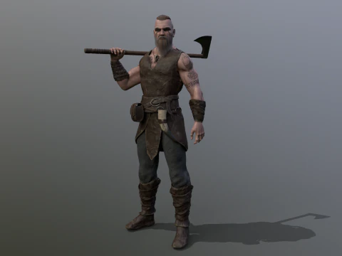 维京狂战士 3D 模型