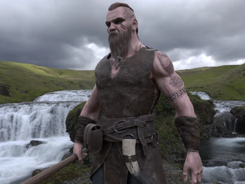 维京狂战士 3D 模型