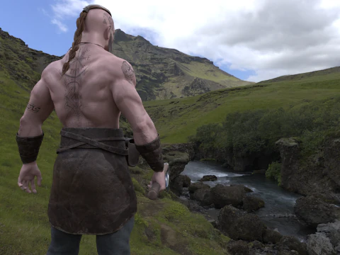 维京狂战士 3D 模型