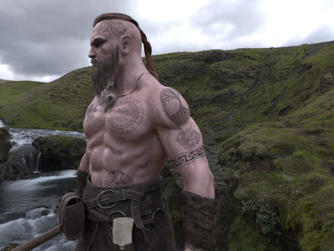 维京狂战士 3D 模型