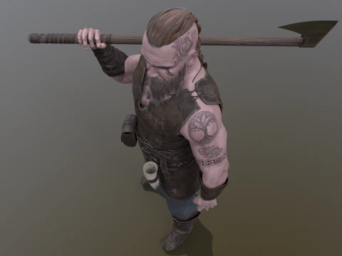 维京狂战士 3D 模型