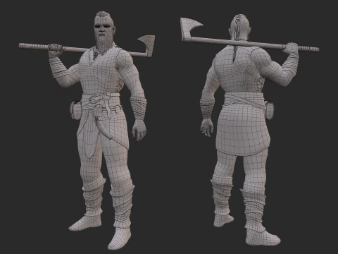 维京狂战士 3D 模型