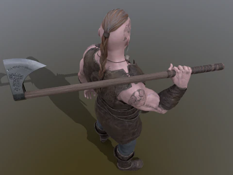 维京狂战士 3D 模型