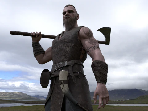 维京狂战士 3D 模型