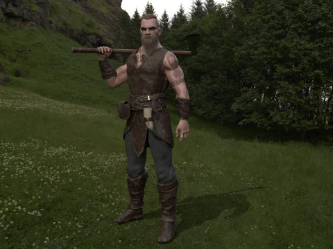 维京狂战士 3D 模型