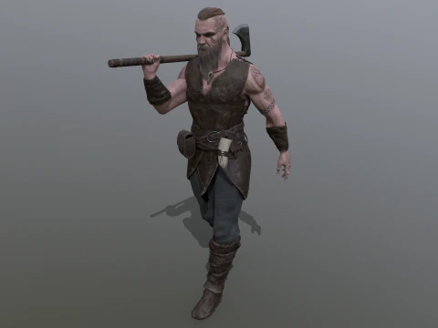 维京狂战士 3D 模型