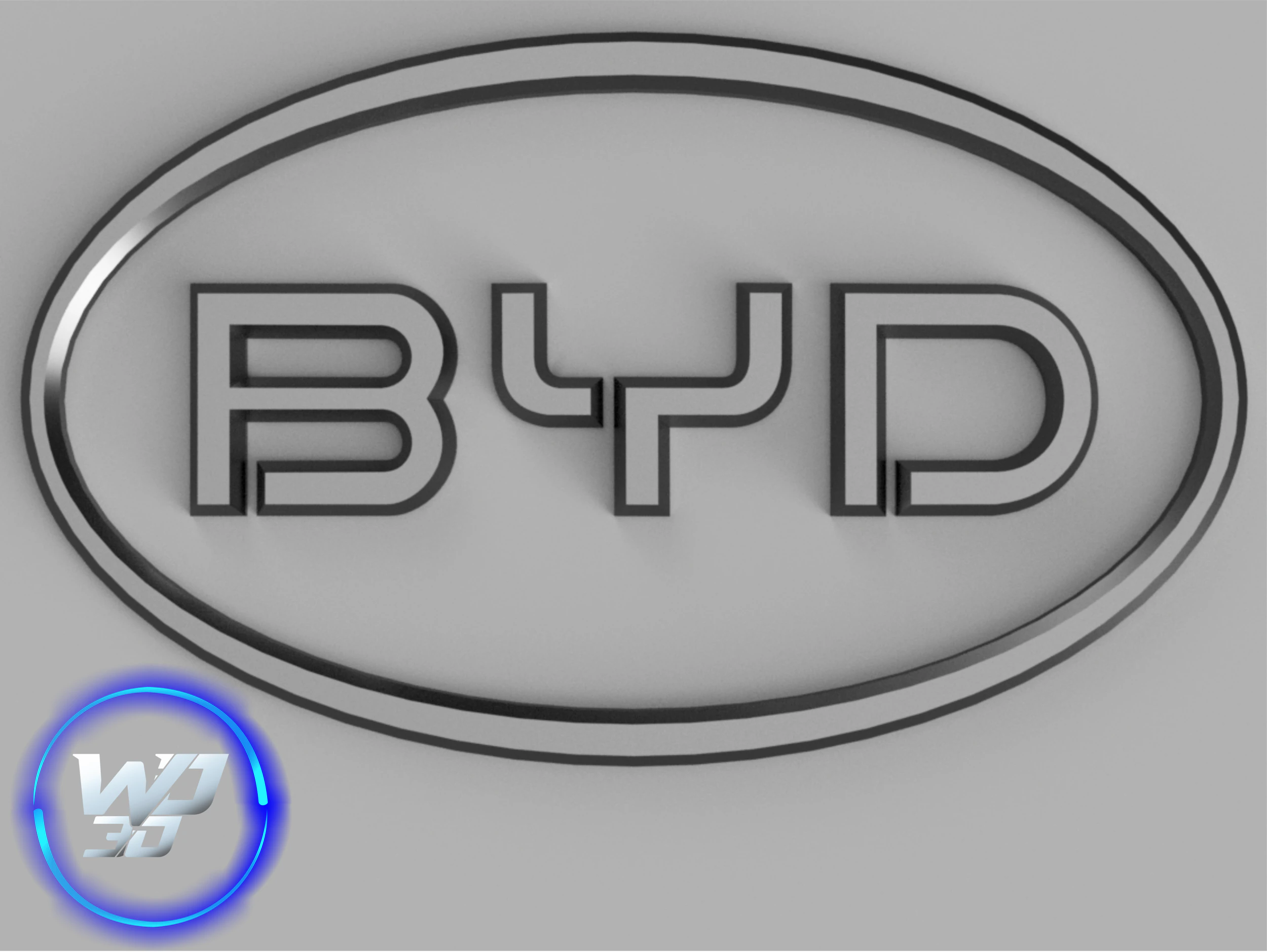 Emblema Tipo BYD en 3D Modelo STL para Impresin 3D Print Model .c4d .max .obj .3ds .fbx .stl .blend 