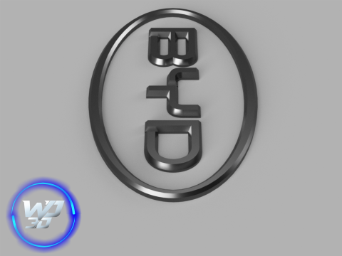 Typisches BYD-Emblem und 3D-STL-Modell für den Druck 3D Druckmodell