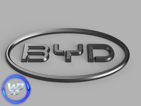 Typisches BYD-Emblem und 3D-STL-Modell für den Druck 3D Druckmodell