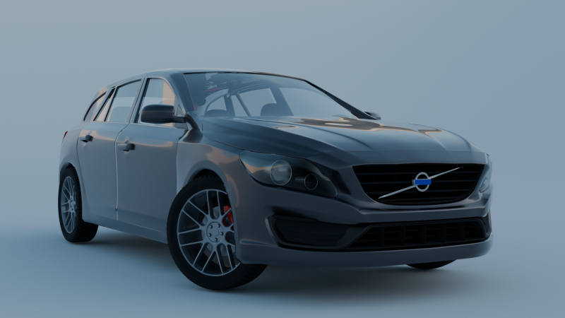car Volvo V60 2013 - 2018 restyling 3D Model .c4d .max .obj .3ds .fbx .stl .blend