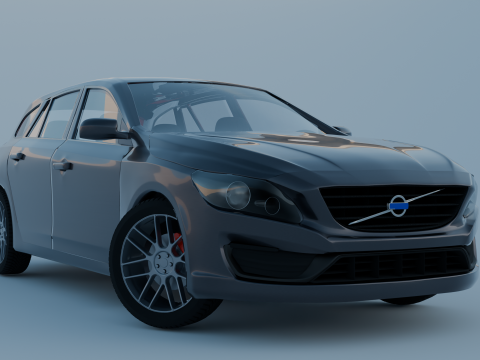 car Volvo V60 2013 - 2018 restyling Model 3D