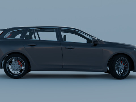 car Volvo V60 2013 - 2018 restyling 3D Model