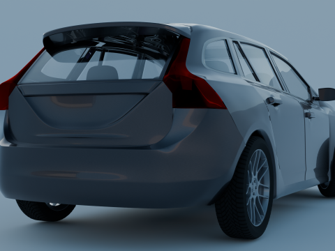 car Volvo V60 2013 - 2018 restyling 3D Model