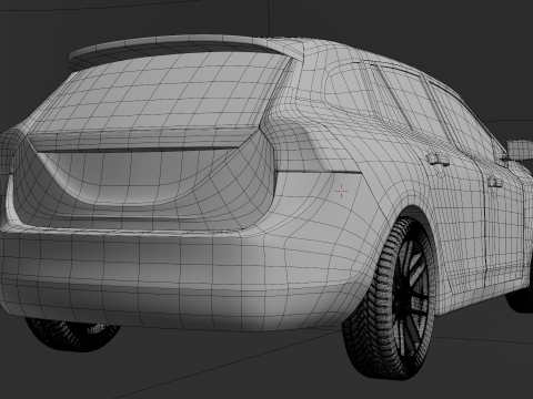 car Volvo V60 2013 - 2018 restyling 3D Model