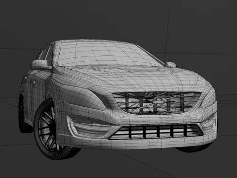 car Volvo V60 2013 - 2018 restyling 3D Model