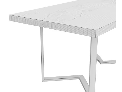 Wooden Tables with Epoxy Resin set 3D Model