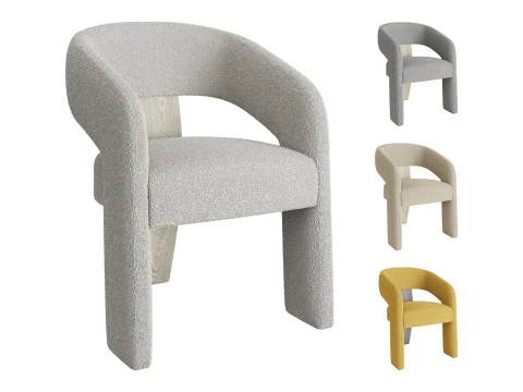 Set di poltrone morbide Modello 3D