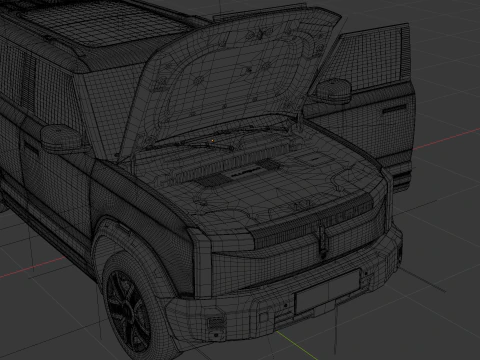 Chery icar 03 2024 with Interior 3D Model