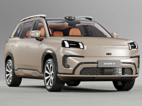 GAC Aion V 2025 con interni Modello 3D