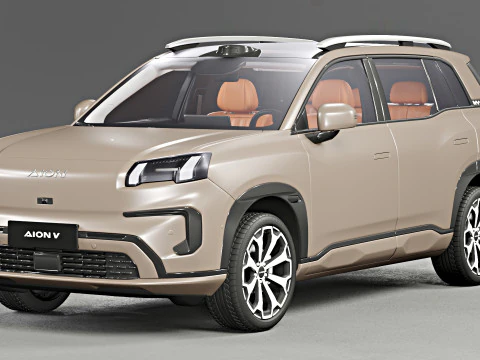 GAC Aion V 2025 with Interior 3D Model