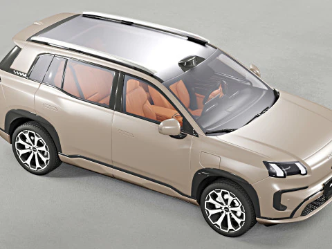 GAC Aion V 2025 with Interior 3D Model