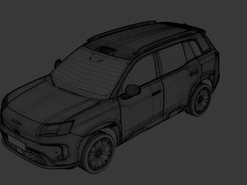 GAC Aion V 2025 with Interior 3D Model