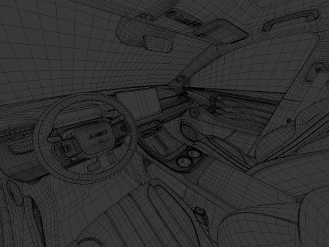 GAC Aion V 2025 with Interior 3D Model