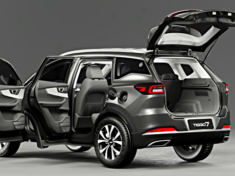 Chery Tiggo 7 2024 with Interior 3D Model