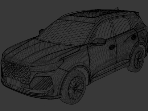 Chery Tiggo 7 2024 with Interior 3D Model
