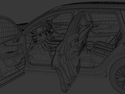 Chery Tiggo 7 2024 with Interior 3D Model