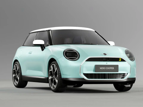Mini Cooper del 2024 con interni Modello 3D
