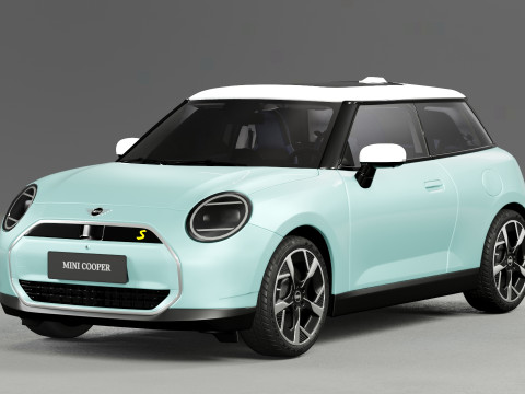 Mini 2024 cooper with Interior 3Dモデル