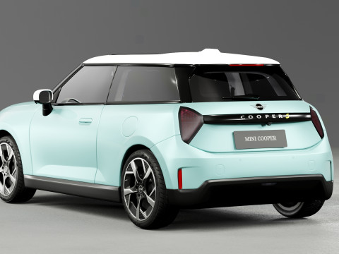 Mini 2024 cooper with Interior 3Dモデル