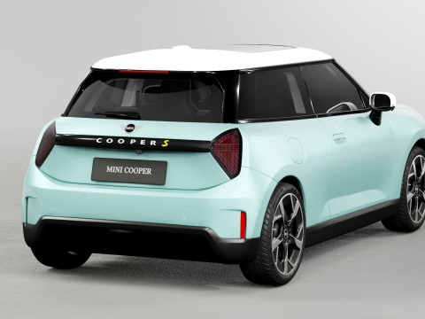 Mini 2024 cooper with Interior 3Dモデル