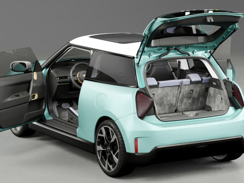 Mini 2024 cooper with Interior 3Dモデル