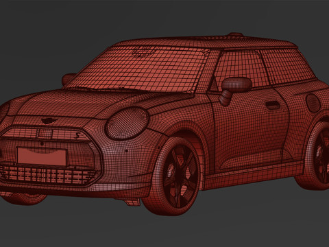 Mini 2024 cooper with Interior 3Dモデル