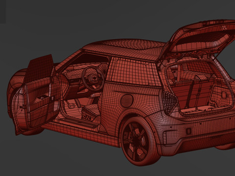 Mini 2024 cooper with Interior 3Dモデル