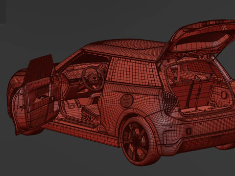 Mini 2024 cooper with Interior 3D Model